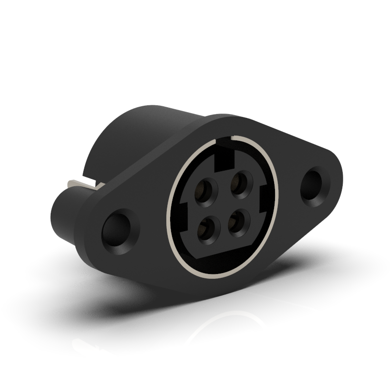 POWER DIN 菱形锁板式母座 MPC插座 POS机电源母座